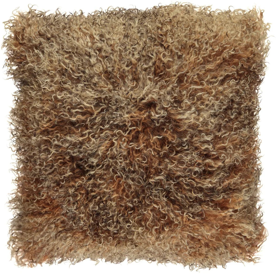 Coussin en peau de mouton Tibétain - Couché de soleil