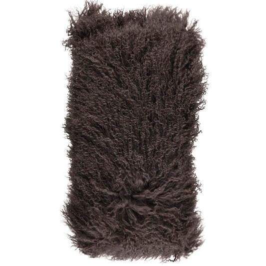 Coussin en peau de mouton Tibétain - Taupe