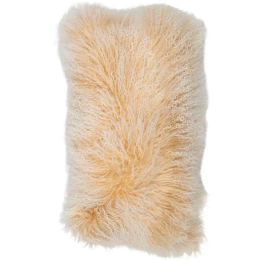 Coussin en peau de mouton Tibétain - Soleil arctique