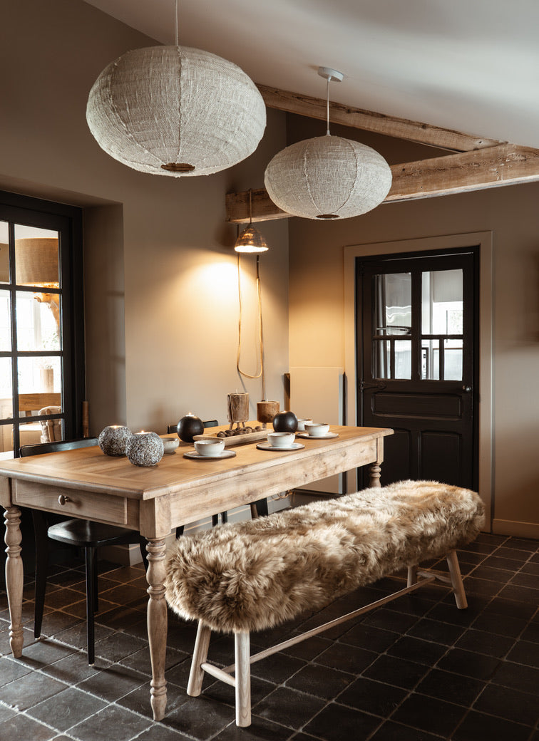 Banc en peau de mouton de Nouvelle Zélande