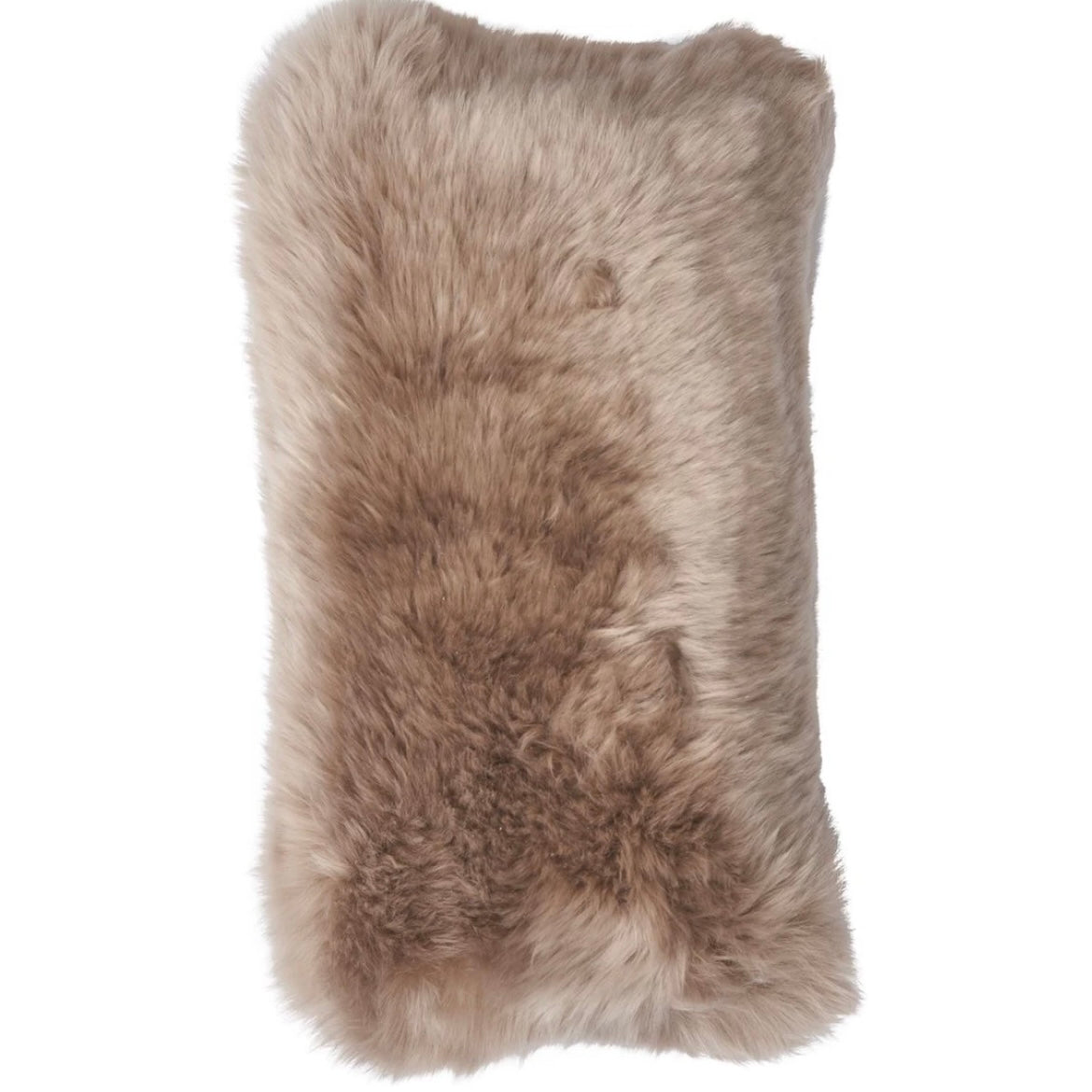 Coussin en peau de mouton de Nouvelle Zélande - Taupe