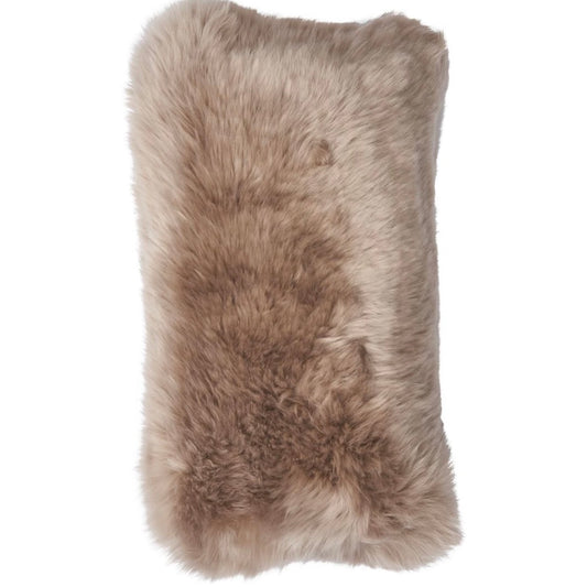 Coussin en peau de mouton de Nouvelle Zélande - Taupe