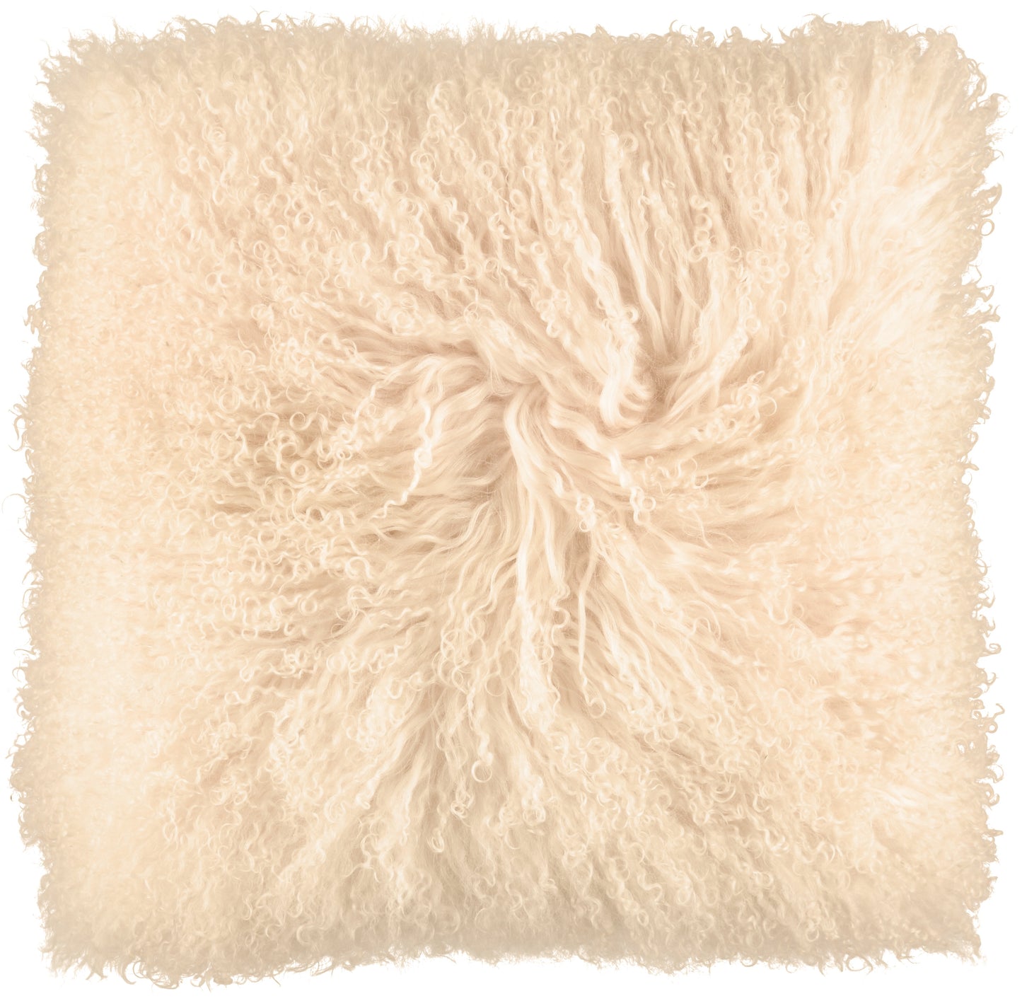 Coussin en peau de mouton Tibétain - Soleil arctique
